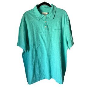 Goodfellow & Co Mens XXL Aqua Polo Shirt With Pocket